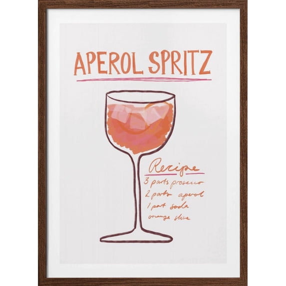 Aperol Spritz Framed Art Modern Wall Decor
