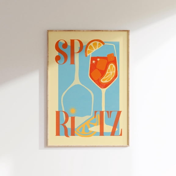 Aperol Spritz Poster Art Print Home Decor Aperol Artwork Collage Print Graphics Poster A4 Print