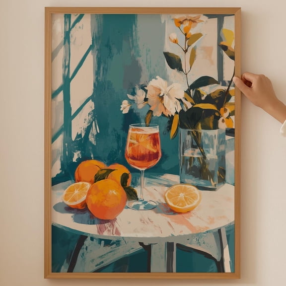 Aperol Spritz Poster- Cocktail Recipe Art Aperol Spritz Poster Alcohol Prints Cocktail Wall Art Retro Signature Poster Cocktail Menu