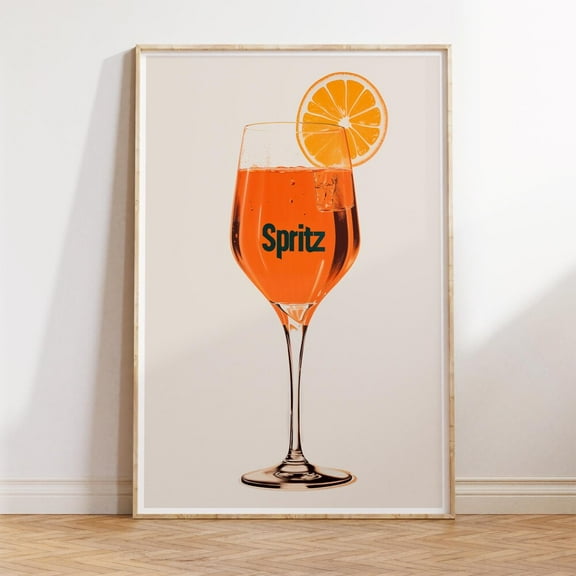 Aperol Spritz Poster Retro Bar Wall Art For Italian Vintage Style Cocktail & Mixology Decor Alcohol Advertisement Print