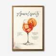 thumbnail image 1 of Aperol Spritz Recipe Canvas Wall Art  Modern Kitchen Decor with Watercolor Cocktail Illustration, 1 of 10