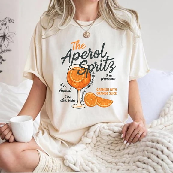 Aperol Spritz Recipe Shirt, Summer Cocktail Tee,Bartender Gift, Sunset Drink Shirt, Aperitivo Vibes T-Shirt, Drink Shirt,