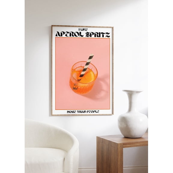 Aperol Spritz Retro 70s Bar Poster Unframed Paper Print