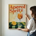 thumbnail image 1 of Aperol Spritz Retro Print, Cocktail Poster, Aperol Bar Cart Print, Trendy Kitchen Decor, Wall Art, Modern Wall Decor, 12x18 UNFRAMED, 1 of 2