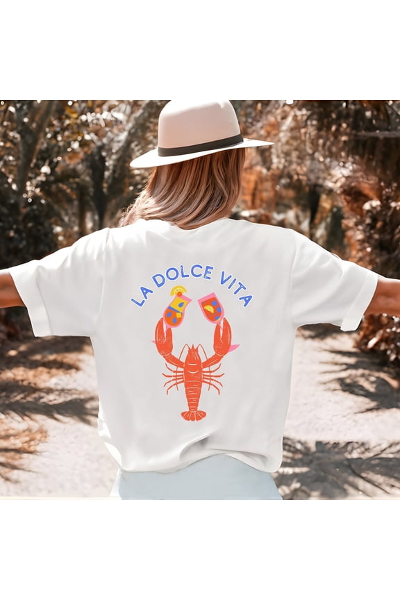 Aperol Spritz Shirt La Dolce Vita Shirt Signature Cocktail Old Money Aesthetic Italia Shirt Tomato Girl Downtown Girl Lobster Shirt, Vintage Birthday Gift