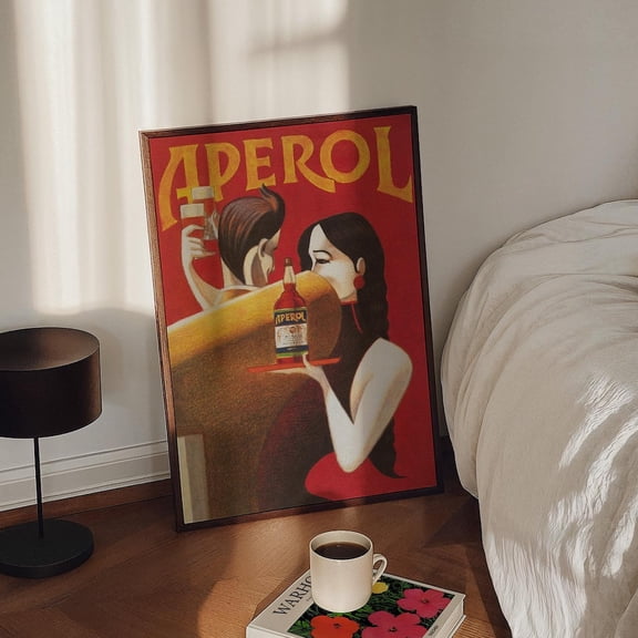 Aperol Vintage Poster Art: Couple Dancing, Bar Decor, Unframed Paper Poster 8x10in