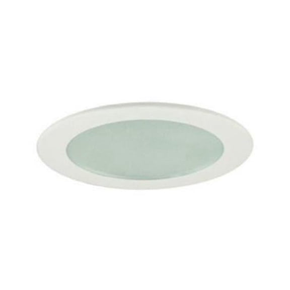 Aperture Low Voltage Flat Shower Trim With Frosted Glass, White