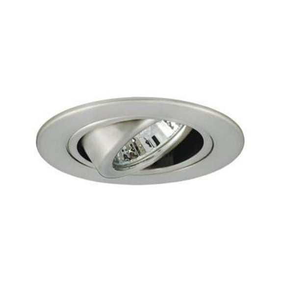 Aperture Low Voltage Trim Recessed Light, Adjustable Gimbal Ring, Satin Chrome Finish 3 in.