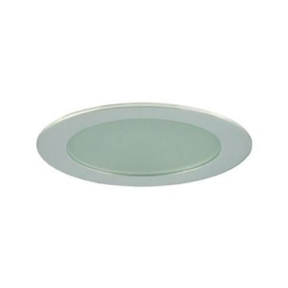 Aperture Low Voltage Trim Recessed Light- Flat Frosted Opal Glass For Shower- Chrome Finish 3 in.