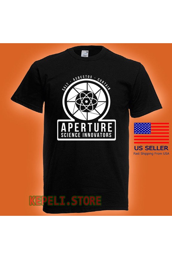 Aperture Science Innovations Portal Men's Black T-shirt