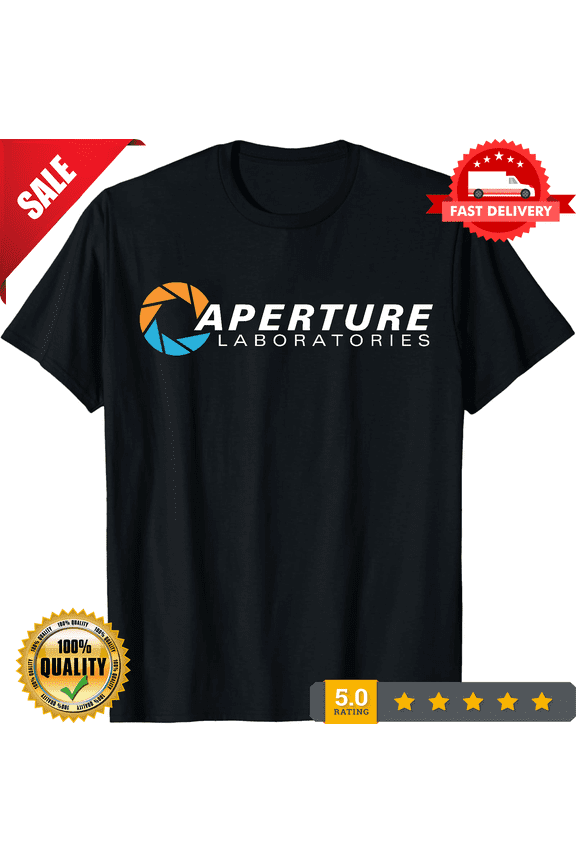 Aperture Science T-Shirt Portal Game Logo Tee S‑5XL, LIMITED EDITION-TH74953