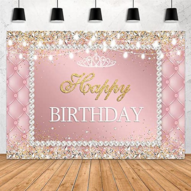Purple Silver Birthday Backdrop Happy Birthday Party Decorations Glitter High Heels Birthday Backdrop For Women Sweet 16 Birthday Decorations