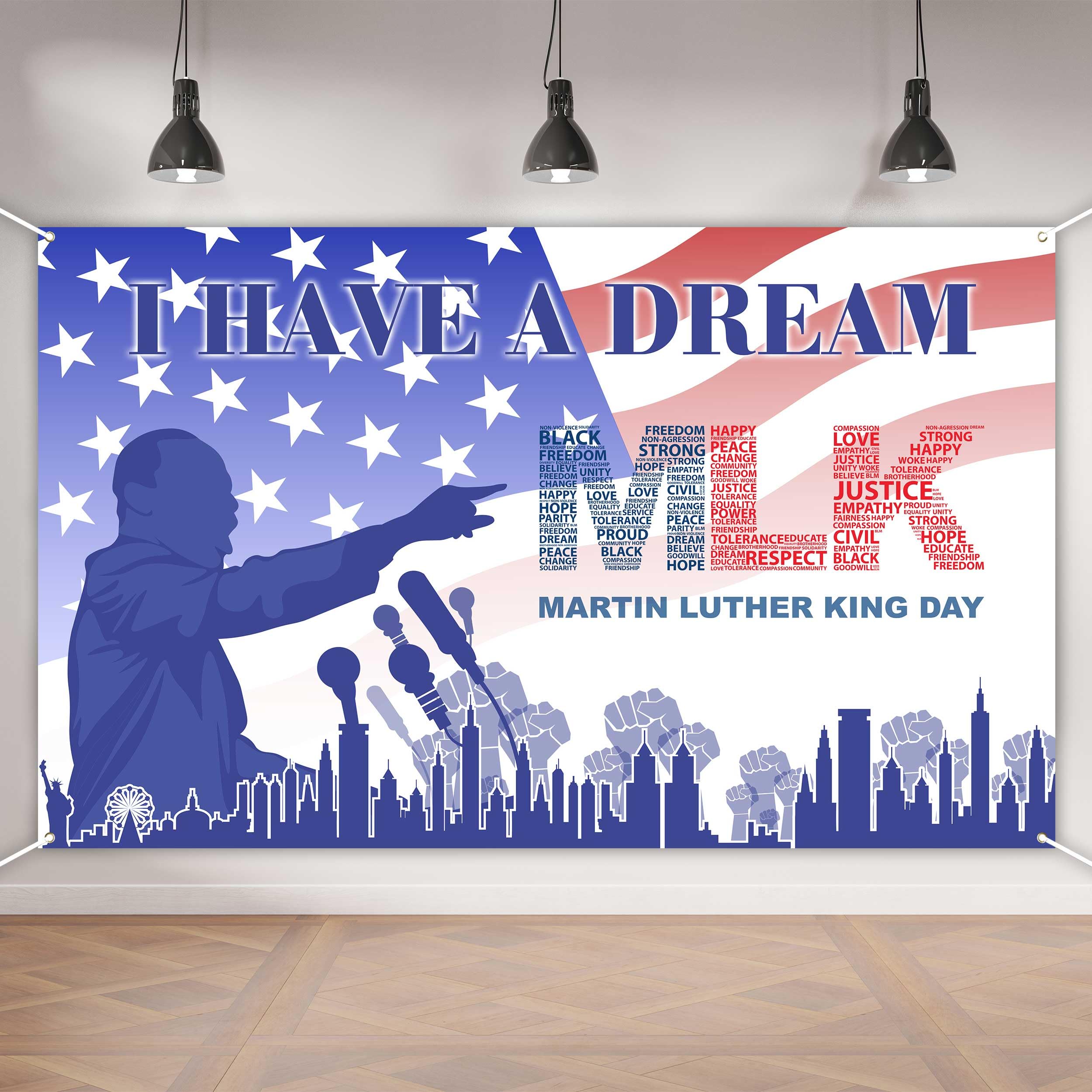 Martin Luther King Jr. Day Banner – „I Have A Dream“ Hintergrund Für Party, Fotoshooting & Dekoration