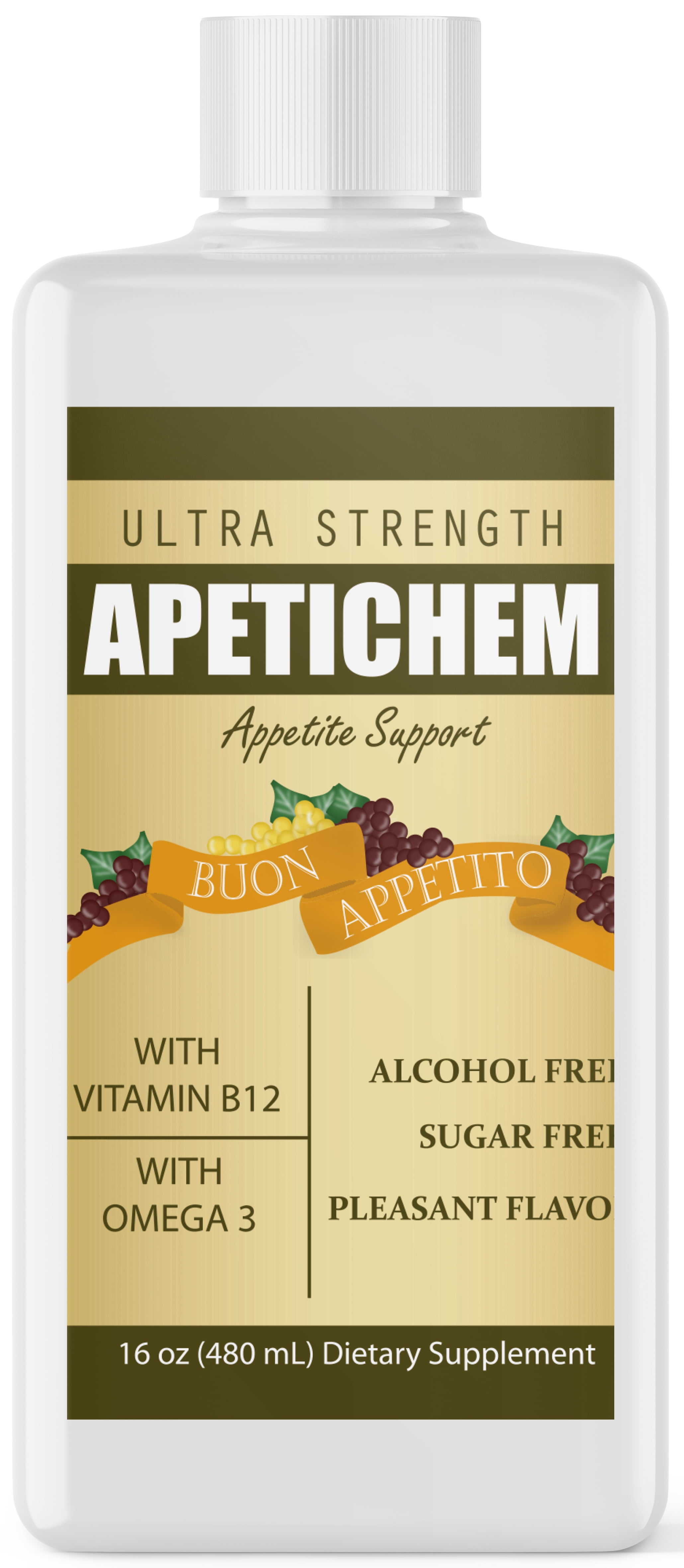 Apetichem Ultra Strength Appetite Support w/Vitamin B12 and Omega 3 (16