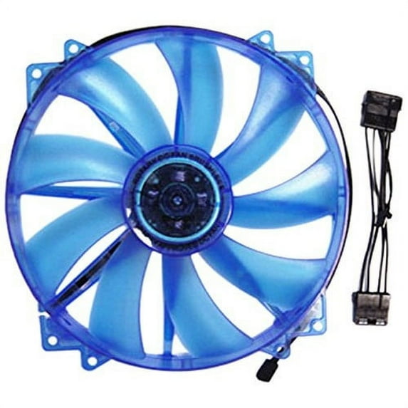 Apevia Cf20sl-ubl 200mm Uv Blue Led Case Fan