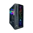thumbnail image 1 of Apevia MatrixBK ATX Mid Tower Case with 1 x Tempered Glass Window Top USB30USB20Audio Ports 4 x RGB Fans Black, 1 of 8