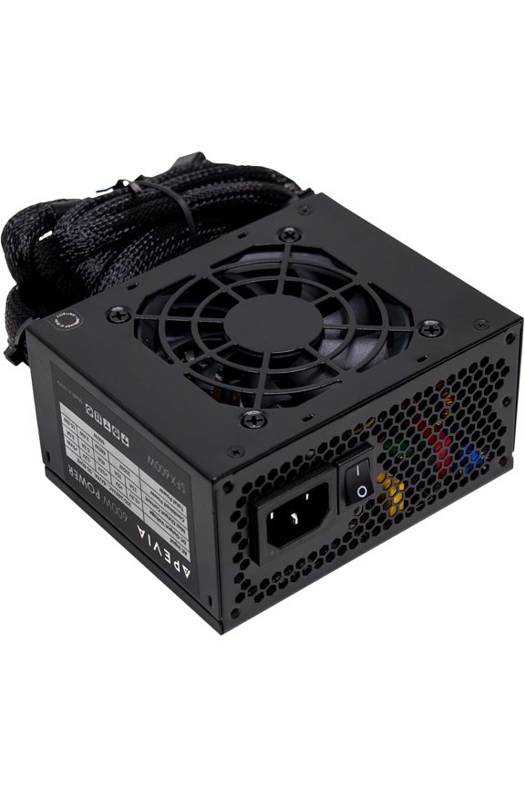 SFX-AP600W 600W Micro-ATX Power Supply Fixed Cables, Low Noise, Full Range Active PFC, Desktop & Gaming PC, Server Compatible PSU