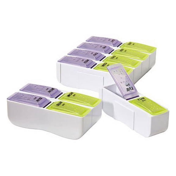 Apex 7 Day AM/PM Detach N Go Pill Organizer, 1 Ea, 6 Pack
