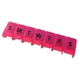 thumbnail image 1 of Apex 7- Day Push to Open Pill Organizer, 1x Per Day or AM/PM (1 Time Per Day, Berry (Pink)), 1 of 4