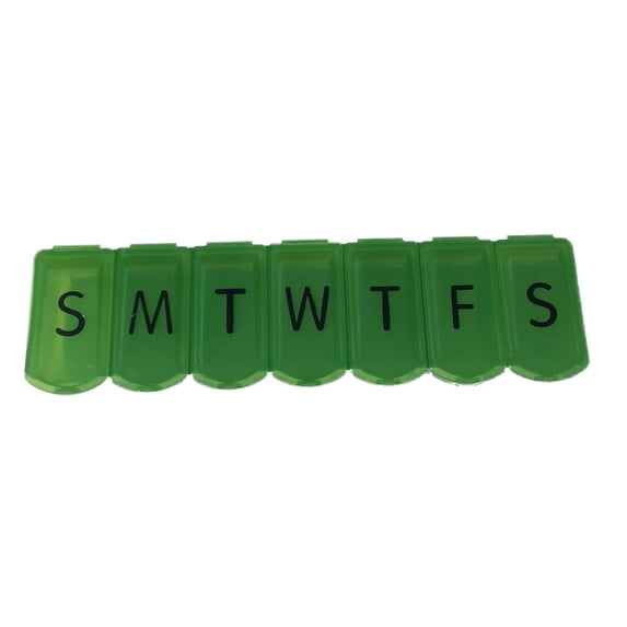 Apex 7-Day Ultra Bubble-Lok Pill Organizer (XL, Kelly Green)