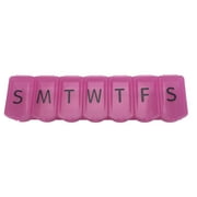 Apex 7-Day Ultra Bubble-Lok Pill Organizer (XL, Translucent Pink)