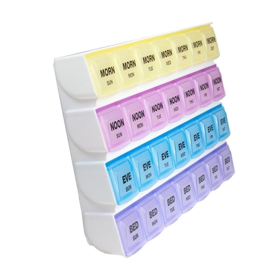 Apex 7-Day Week Convenient Planner Easy Pill Removal Organizer, 1ct, 2-Pack