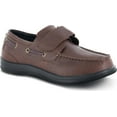 thumbnail image 1 of Apex A2100M Men's Comfort Boat Shoe: 15 Wide (E-2E) Brown Velcro, 1 of 3