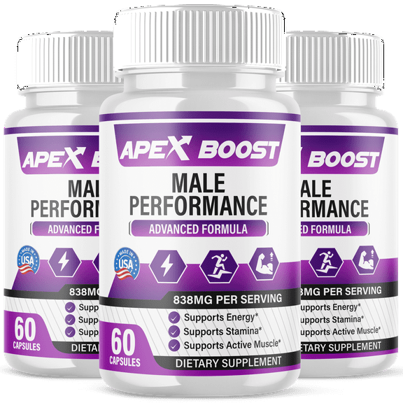 Apex Boost Advanced Formula Pills All Natural Vitamin Supplement ApexBoost 180 Capsules