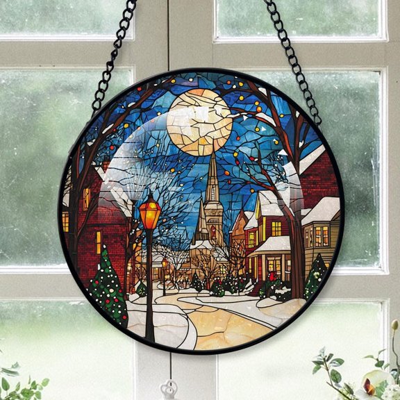 Apex City North Carolina, Custom Ornaments 2025, Apex Ornaments 2025, Apex Gift, Stained Glass Suncatcher Gift for Travel Lover n14xGX