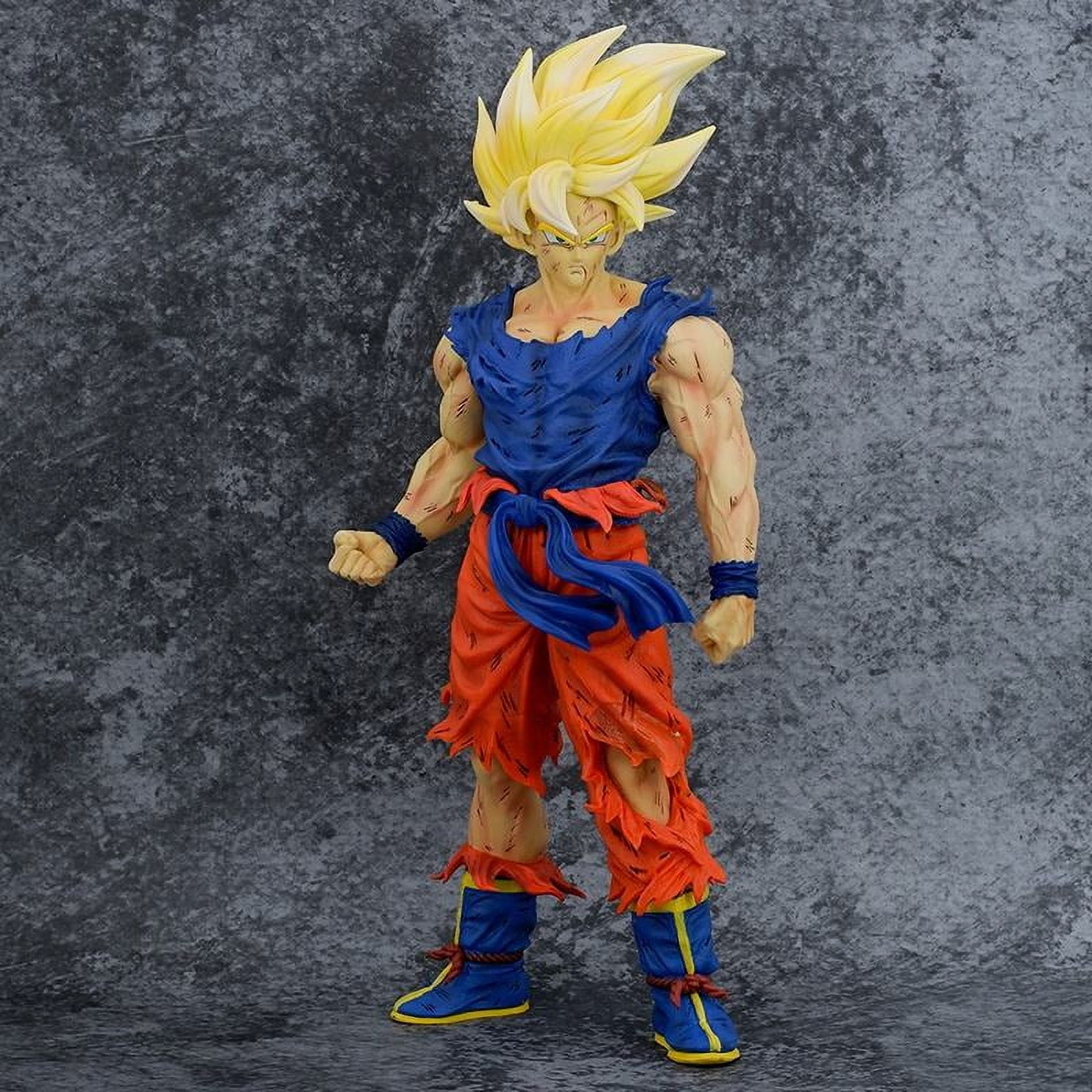 Apex Comm Anime Dragon Ball Super Saiyan Battle Damaged Goku Statue Action Figures, Collectible, 17.1"