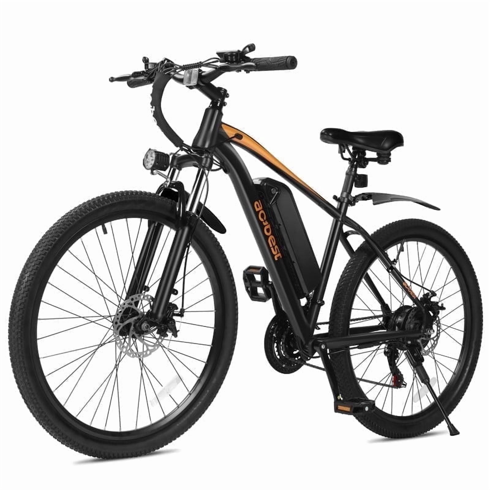 Apex Electric Bike for Adults, 27.5" Electric Mountain Bike with 21-Speed, Peak 1200W Motor 28MPH Top Speed,(Black) with Fender