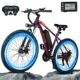 thumbnail image 1 of Actbest Apex Electric Bike for Adults, 27.5" Electric Mountain Bike with 21-Speed, Peak 1200W Motor 28MPH Top Speed,(Purple), 1 of 8