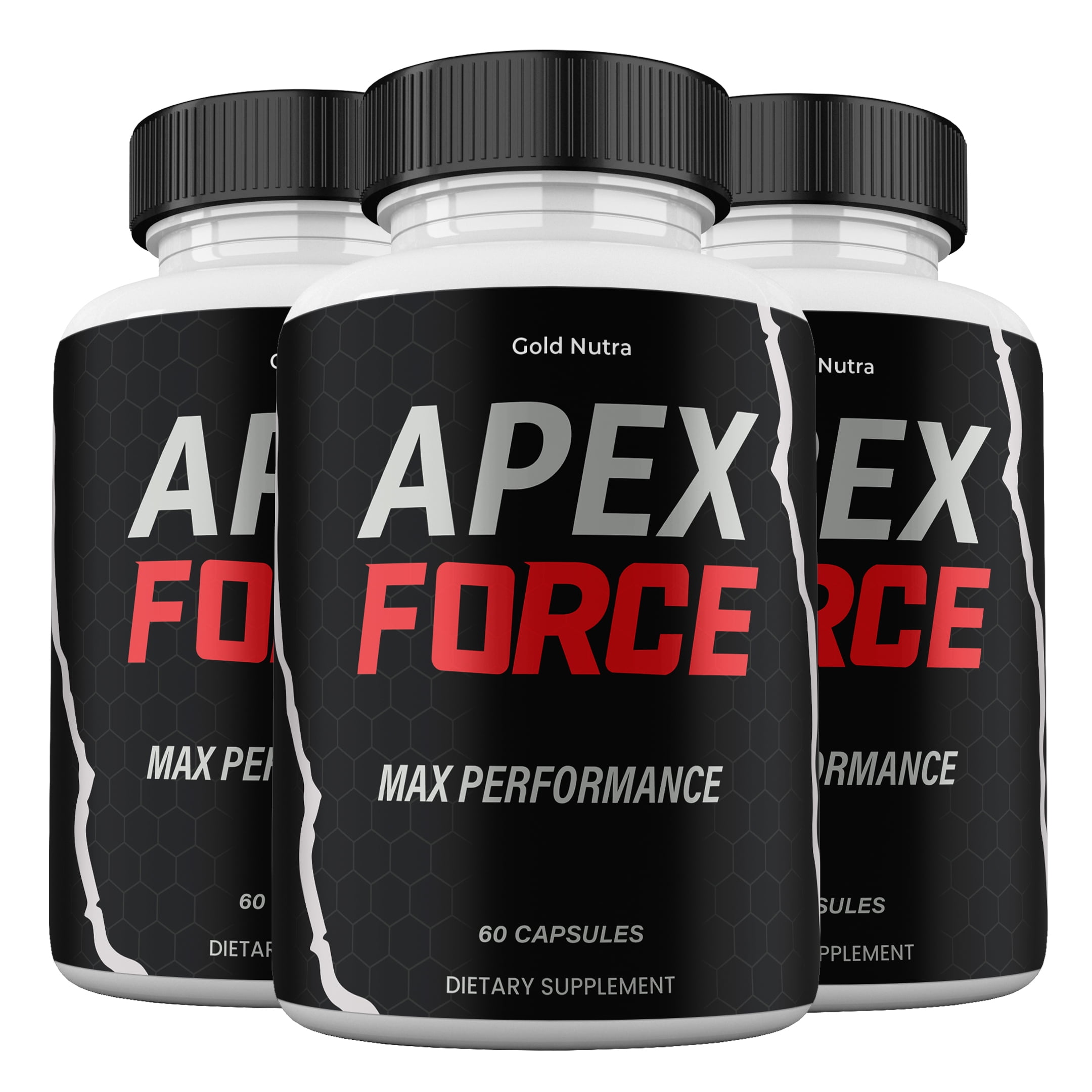 Apex Force Supplemement, High Potency Pills, All Natural Formula for Men ApexForce Capsules, 3 Month Supply (3 Pack)