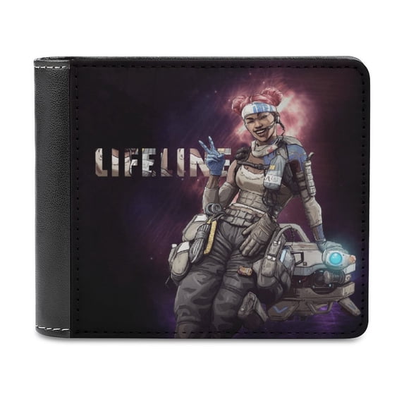 Apex Legends Lifeline Slim Bifold Wallet Purse Leather Wallets for Men Women Card Holder Wallets - Thin & Stylish