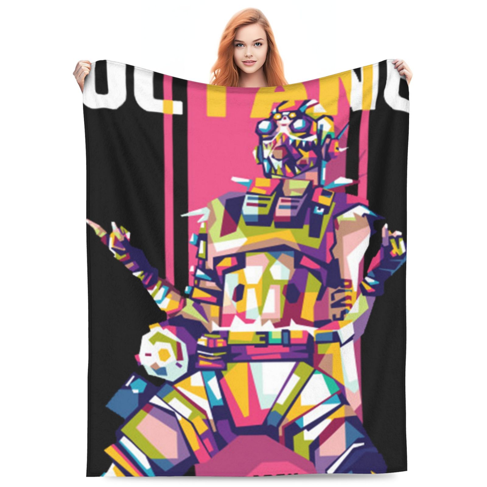 Apex Legends Octane Geometric Flannel Blanket Funny UltraSoft Micro