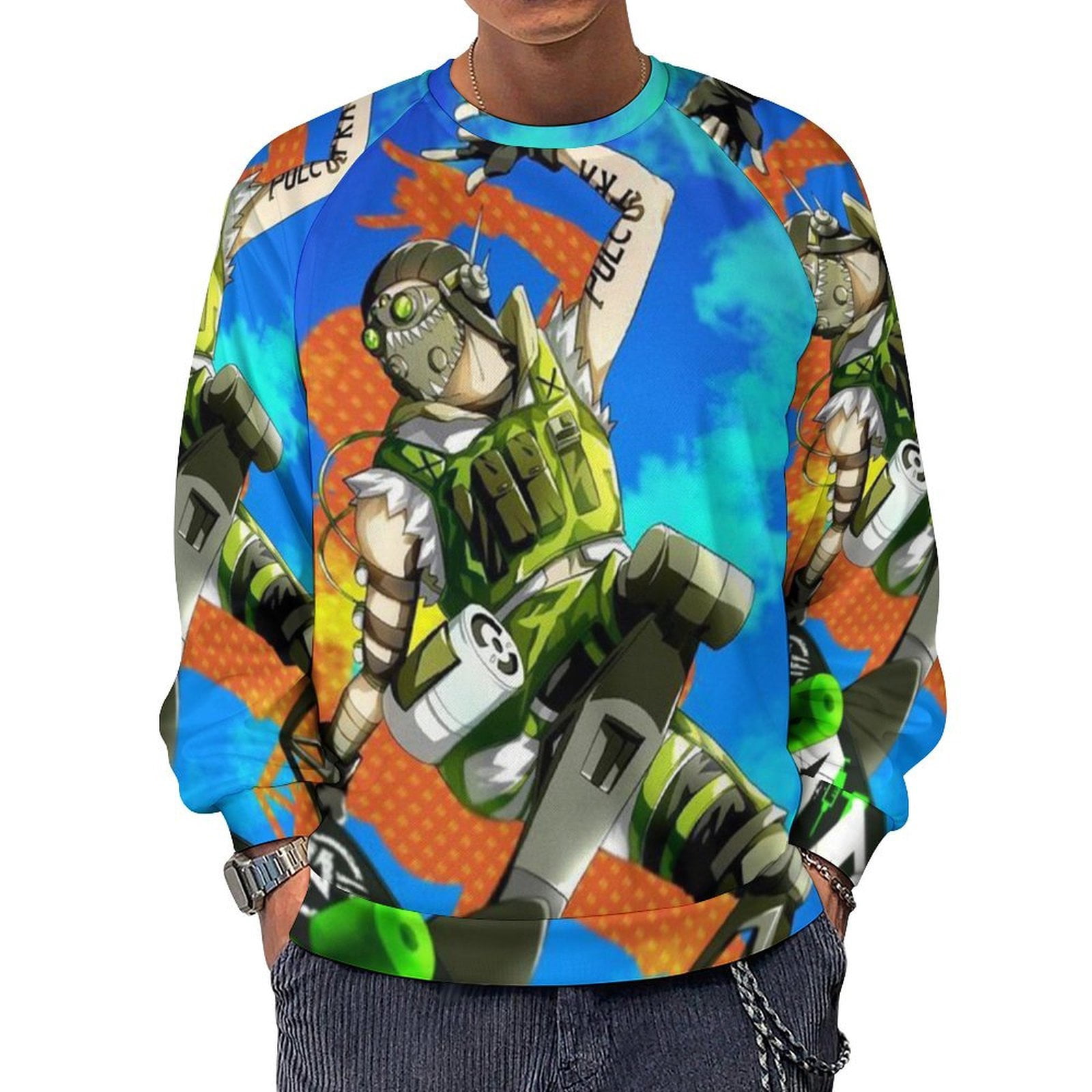 Apex Legends Octane Mens Crew Neck Sweatshirt 3D Printing Fall Clothes ...