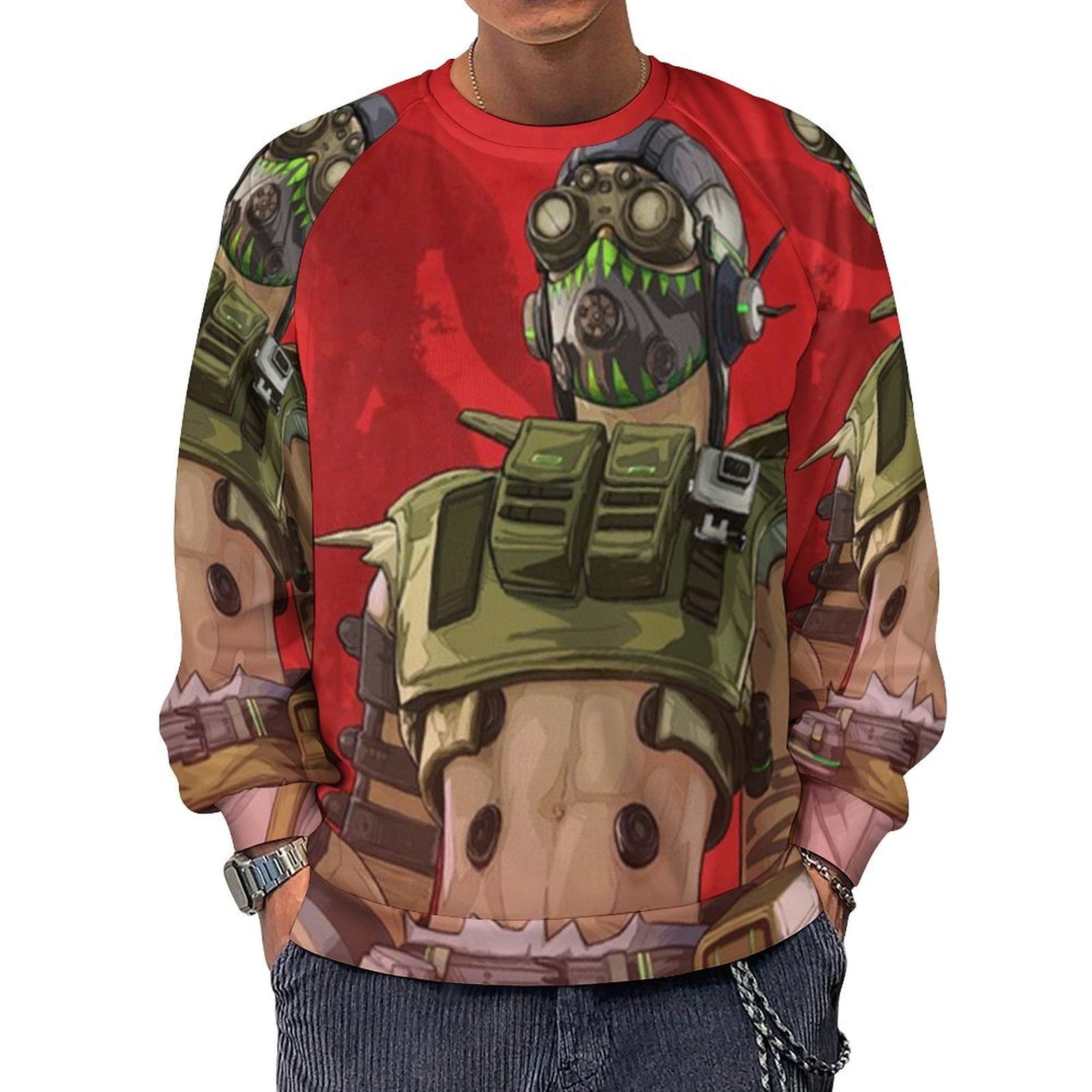 Apex Legends Octane Mens Crew Neck Sweatshirt 3D Printing Fall Clothes ...