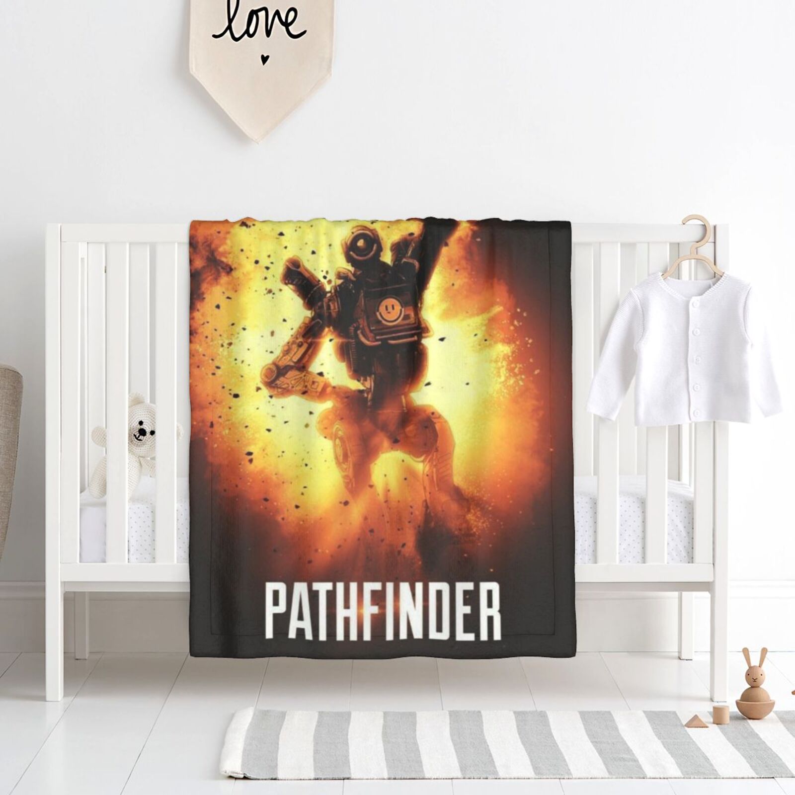 Apex Legends Pathfinder Baby Blanket Soft Lightweight Warm Cozy Daycare