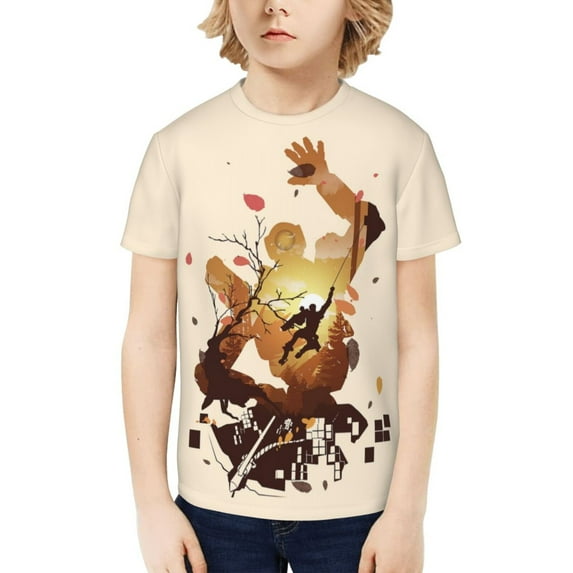 Apex Legends Pathfinder Kids' Short Sleeve T-Shirt Print Tee Shirts For Boys & Girls Summer Casual Wear Fashion Top Blouse X-Small