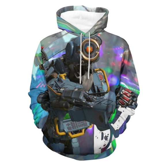 Apex Legends Pathfinder Unisex Adult Hoodie Casual Hooded Sweatshirt Pullover Novelty 3D Printed Sweater Jacket M