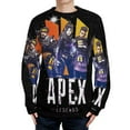 thumbnail image 1 of Apex Legends Sweater Long Sleeve Round Neck Pullover Jumper Fall Winter Clothes Print Tops Blouse M, 1 of 6