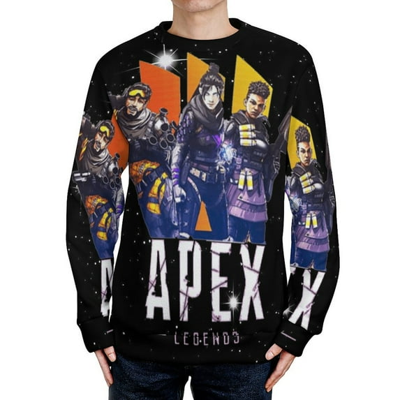 Apex Legends Sweater Long Sleeve Round Neck Pullover Jumper Fall Winter Clothes Print Tops Blouse M