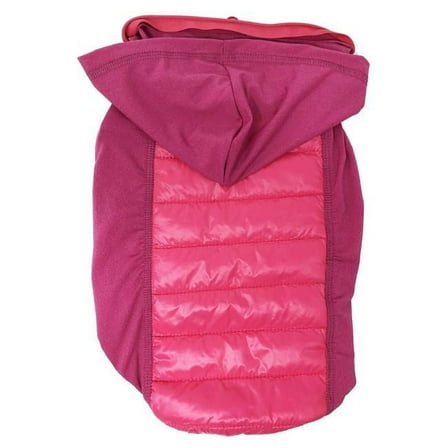 Apex Lightweight Hybrid 4-Season Stretch & Quick-Dry Dog Coat with Pop Out Hood, Pink - Large