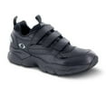 thumbnail image 1 of Apex Mens Leather Adjustable Work and Safety Shoes Black 13 Wide (E), 1 of 4