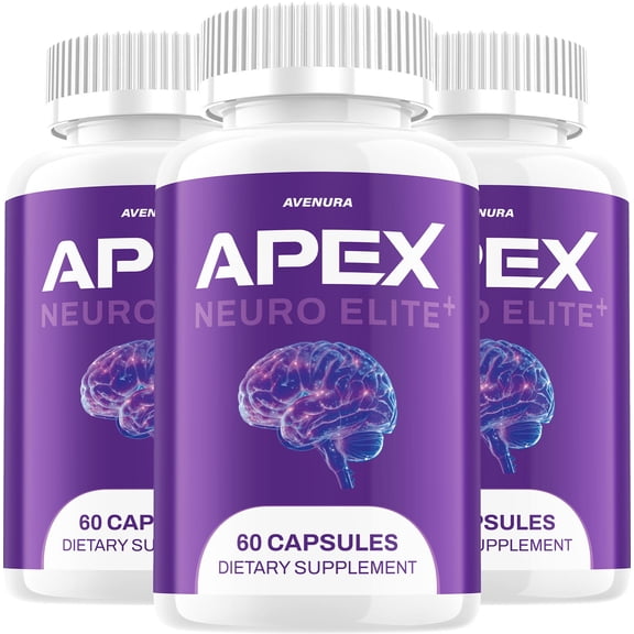 Apex Neuro Elite Capsules ApexNeuro Elite Natural Blend Memory Focus Support Supplement, 3 Pack, 180 Capsules