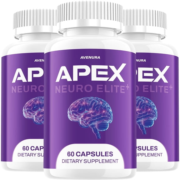 Apex Neuro Elite Capsules ApexNeuro Elite Natural Blend Memory Focus Support Supplement, 3 Pack, 180 Capsules