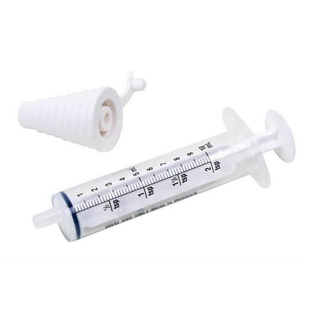 Carex Plastic Oral Syringe with Bottle Adaptor, Administers 1 to 10 ml of Liquid, 0.3 oz, 1 ct
