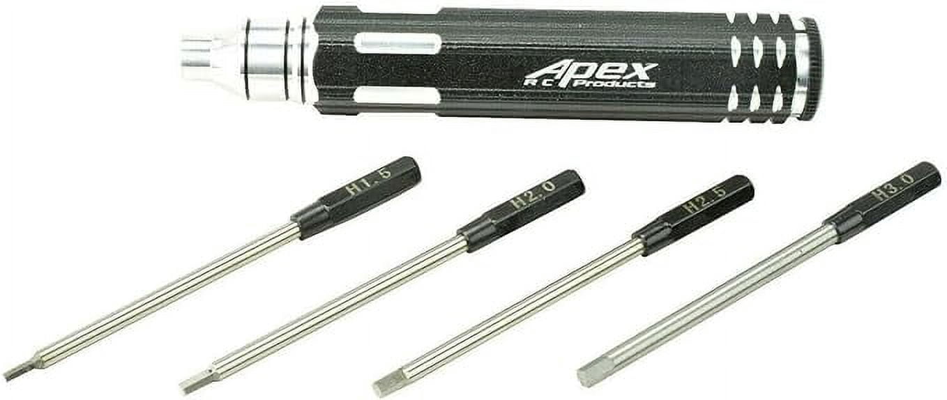 Apex RC Products 1.5, 2, 2.5 & 3mm Metric 4-In-1 Allen Key Driver #2755 ...