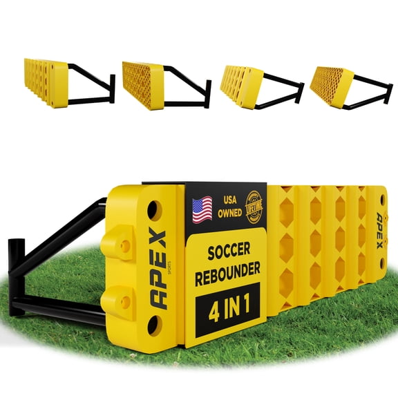 Apex Sports Soccer Rebounder Board with 4 Adjustable Angle Settings  Portable Soccer Passing & Volley Trainer with Carry Bag & Sandbag