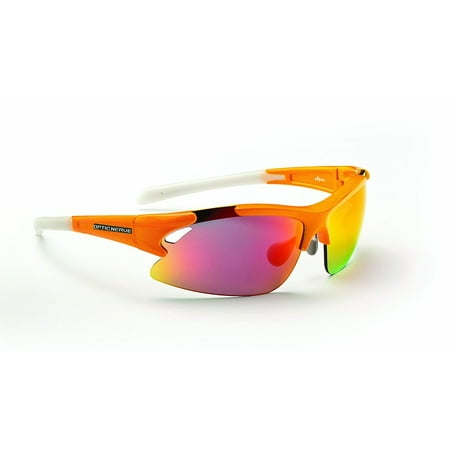 Apex Sunglasses, 3 Sets (Shiny Neon Orange with White, Smoke with Zaio Red/Copper/Clear)